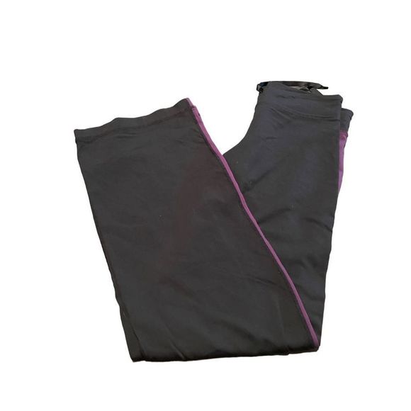 LULULEMON Straight Leg Pants  *Black/Purple* Size 4 - Picture 1 of 6